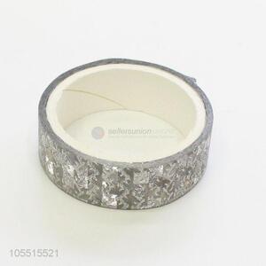 New style custom decorative silver glitter adhesive tape