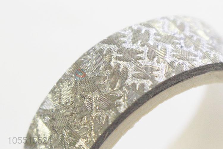 New style custom decorative silver glitter adhesive tape