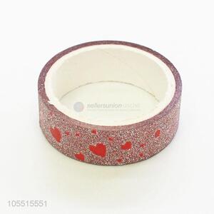 New arrival heart pattern glitter adhesive tape for decoration