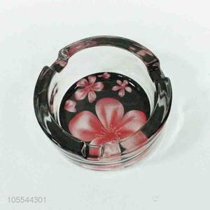 Excellent quality beautiful flower printed glass <em>ashtray</em>