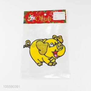 New Arrival Christmas Decoration Cute Pig Jelly Sticker