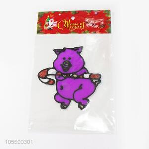 Cartoon Design Colorful Pig Shape Jelly Sticker For Christmas Decoration