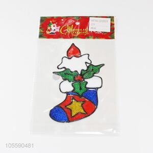 Best Quality Colorful Christmas Sock Shape Jelly Sticker