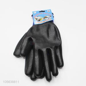 Wholesale promotional rubber coated polyester gloves work gloves