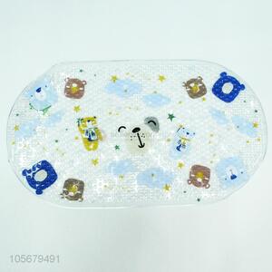Cartoon bear printed waterproof non-slip pvc bath mat