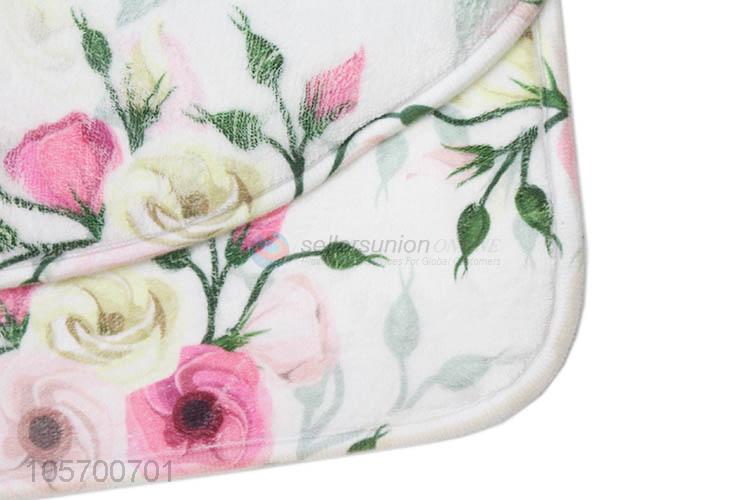 Wholesale Top Quality Flower Printing Anti Slip 3pcs Anti Slip Bathroom Carpets Set