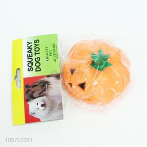 Hot selling squeaky dog  toy vinyl pumpkin