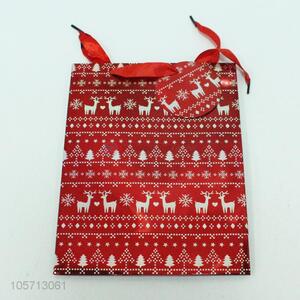 Red Color Christmas Design Gift Bag