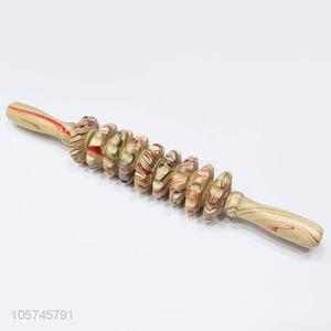 Promotional cheap handheld wooden muscle roller stick massage stick