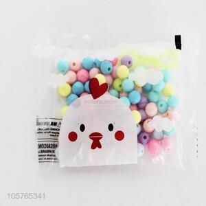 Promotional round plastic beads for DIY jewels