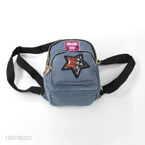 Best quality star sequins cowboy cloth mini schoolbag book bag