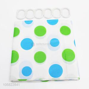 Suitable Price Dot Printed PE Shower Curtain