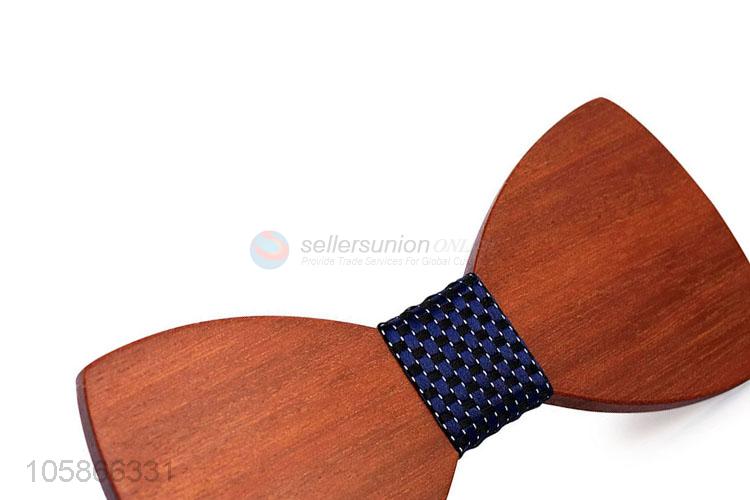 Modern Style Wedding Suits Wooden Bow Tie