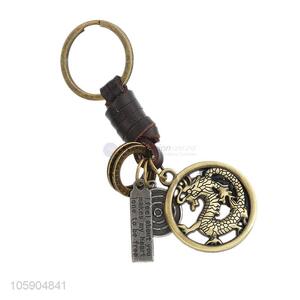 New arrival personalized alloy pendant retro dragon leather key chain