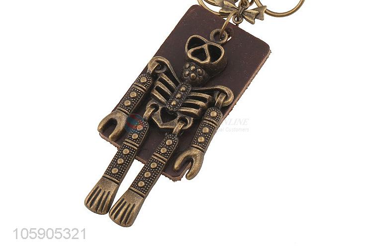 China factory personalized retro mummy pendant leather key chain