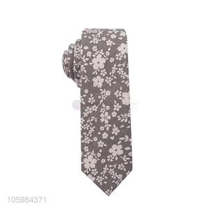 China maker men's skinny tie floral print necktie