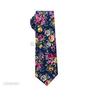 China manufacturer custom flower printed necktie for men