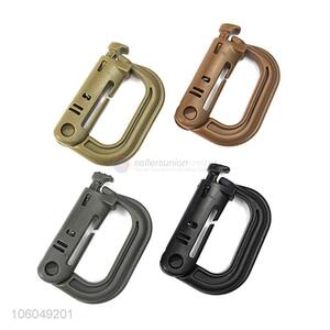 Tactical safety buckle molle locking D-ring carabiner webbing hook