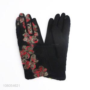 China Manufacture Winter Velvet Warm Gloves For Women