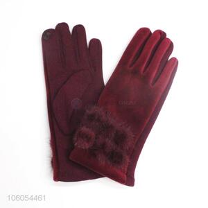 New Arrival Winter Velvet Touch Screen Gloves For Women