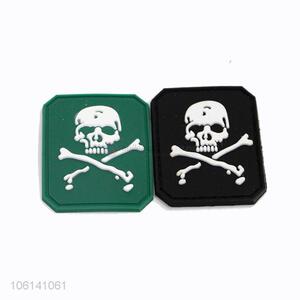 Best Sale Skull Pattern Soft Pvc Rubber Patch For Clothing Accessories