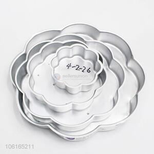 Wholesale Round Flower Shape Aluminum Alloy Cake Decoration Tools Baking Pan