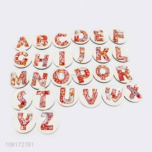 Best quality alphabet design dome glass fridge magnet