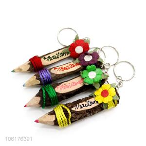 Best Price Wood Kids Crafts Color Pencil <em>Pen</em> with Key Chain