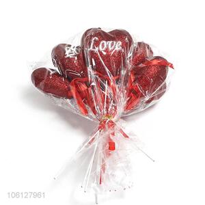 New arrival valentine's gift red glitter foam hearts