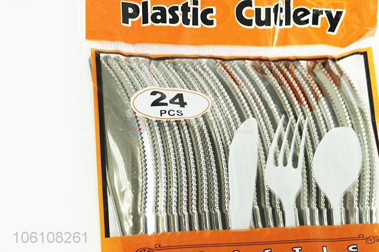Bulk price 24pcs disposable plastic table knife
