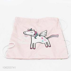 Cute unicorn printing shopping bag drawstring bag