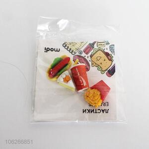 Creative Design 4 Pieces Food Shape Eraser