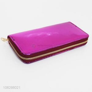 Wholesale Pu Leather Long Purse With Zipper