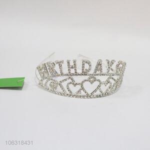 Good Sale Alloy Party Crown With Diamonds