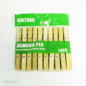 Hot selling household natural bamboo clothes pegs