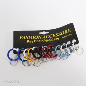 Premium quality 12pcs colored aluminum alloy carabiner with keyring