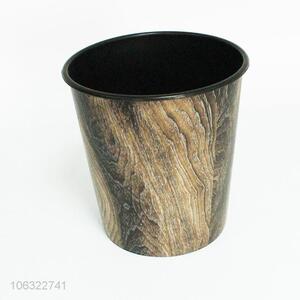 Recent style wood grain pattern plastic garbabge can