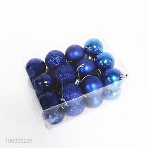 Low price 24pcs blue balls Christmas tree ornaments