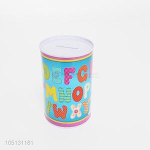 Quality Accurance Colorful Letter Pattern Metal Money Box
