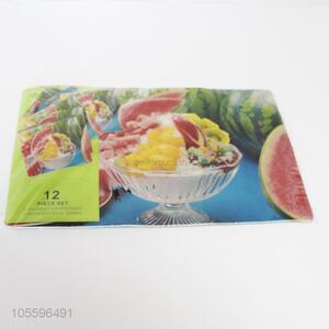 Competitive Price Fruit Pattern 6+6 Placemat Set