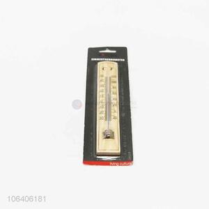 Unique design household wooden plank indoor thermometer