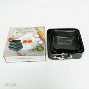 Lowest Price 3PC Mini Square Iron Cake Mould baking tool