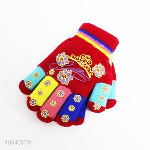 New Design Knitted Gloves Children Warm Gloves
