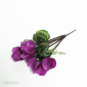 Low price 7 heads purple cyclamen artificial plant
