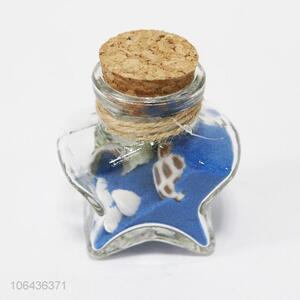 High quality Star Shaped Clear Glass Wishing Bottles With Cork