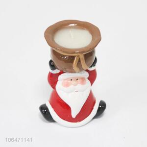 New style ceramic candle holder with Father Christmas design