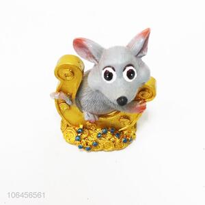 Competitive price cute cartoon mouse resin craft ornaments