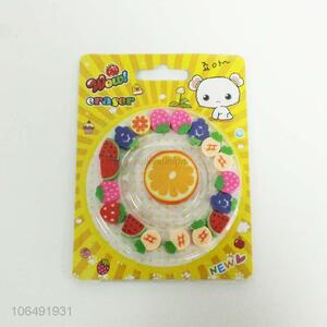 Hot selling colorful 2D fruit erasers for kids