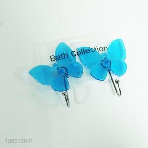Lowest Price Colorful Butterfly Plastic Suction Hook With Metal Hook