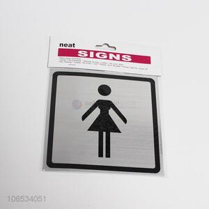Hot selling custom size metal public toilet door sign plate
